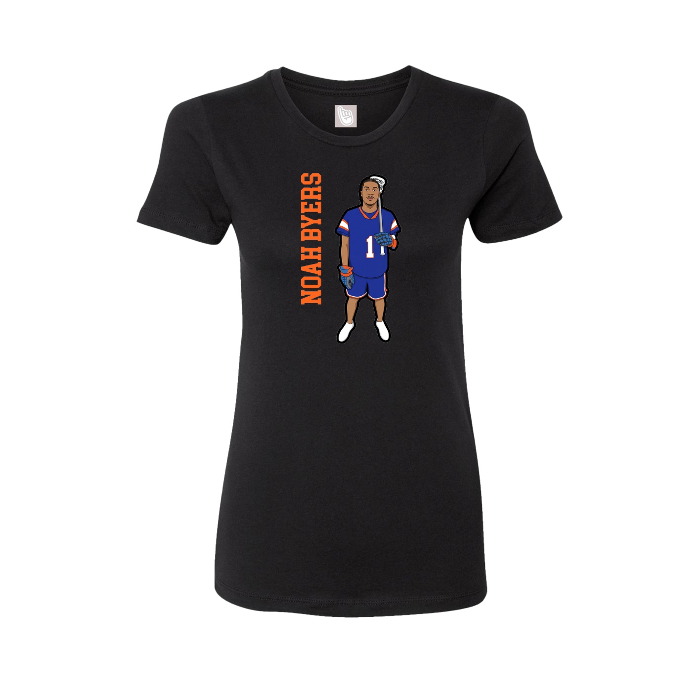 Womens Tee — Name Vertical in Black