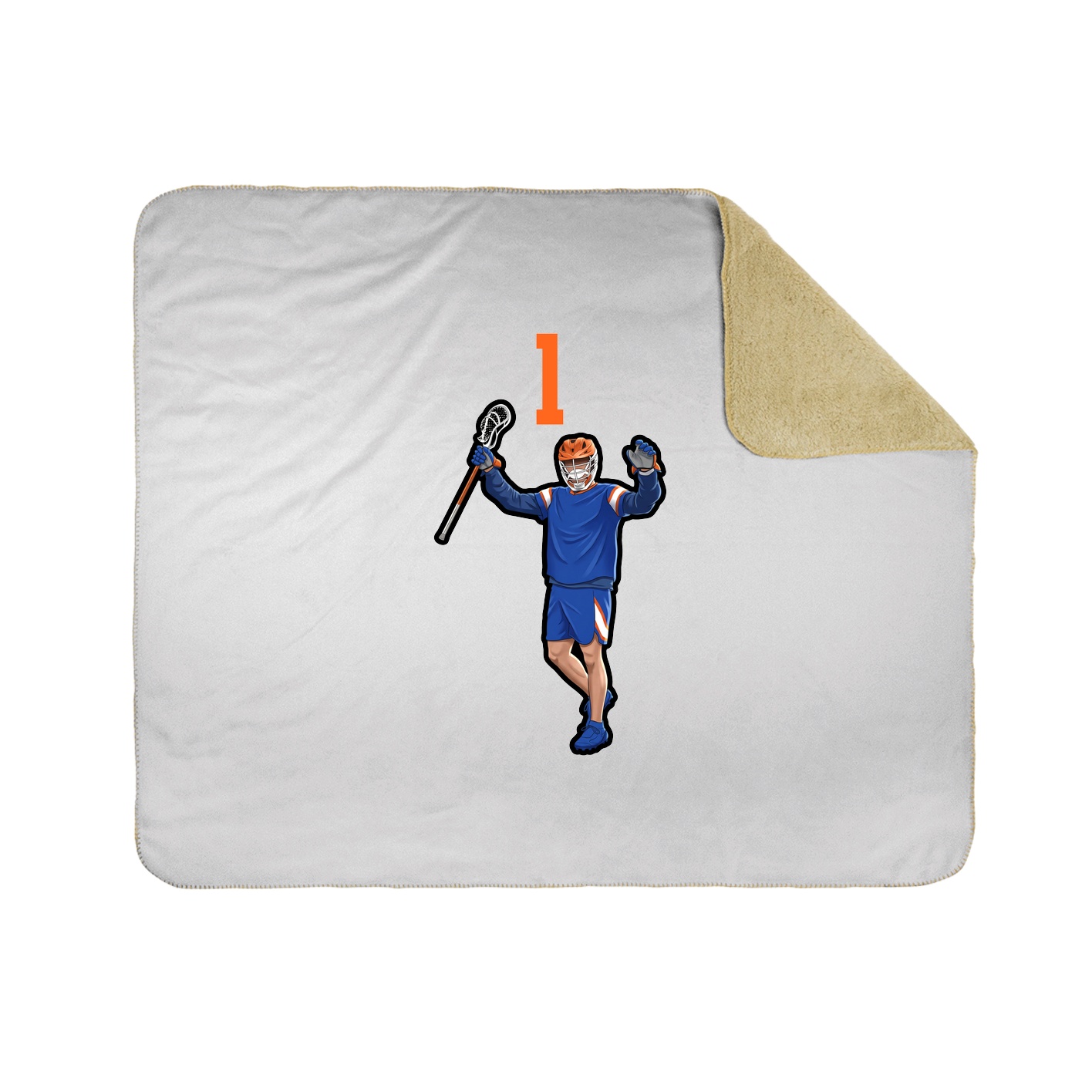 Throw Blanket — Number Top in White