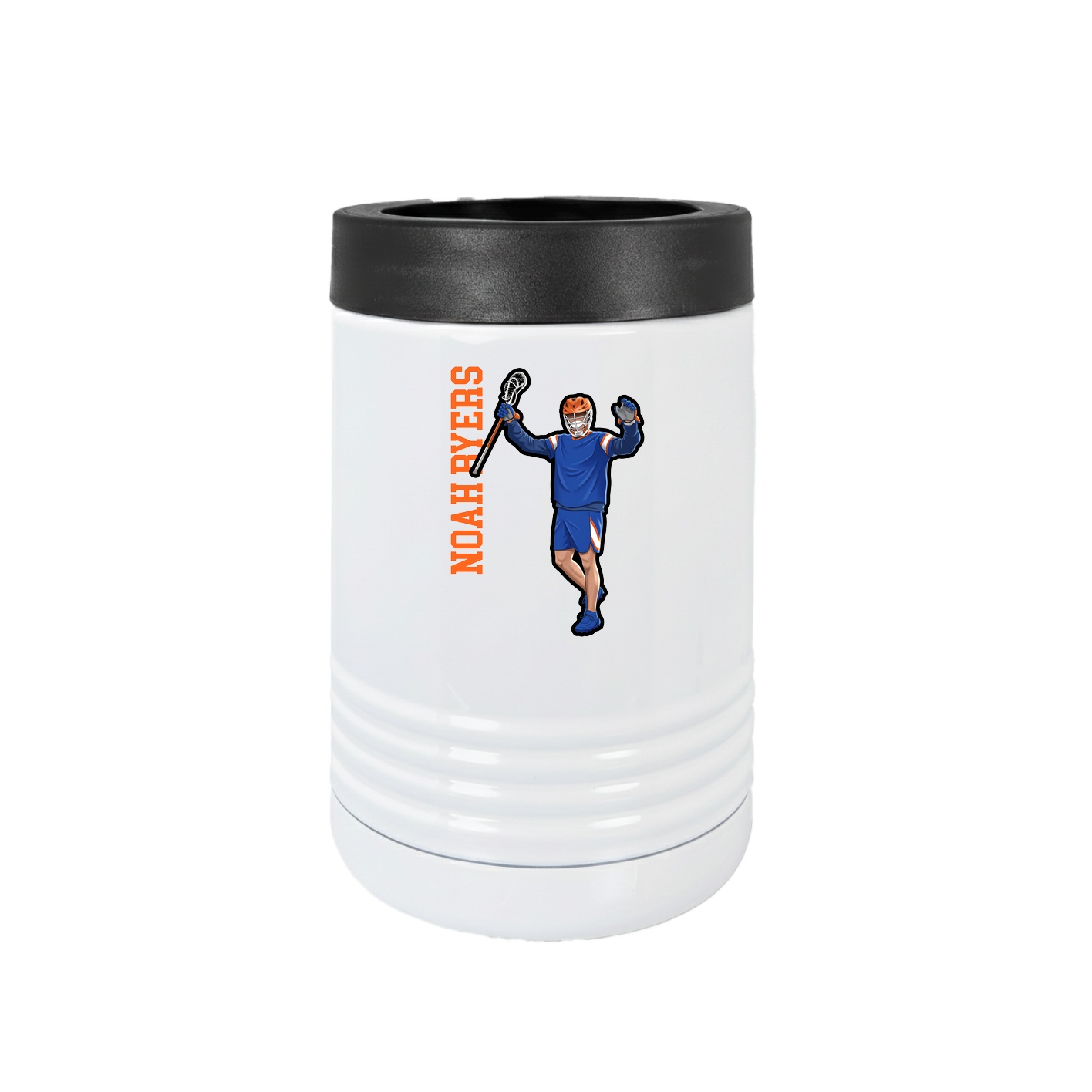 Beverage Holder — Name Vertical in White