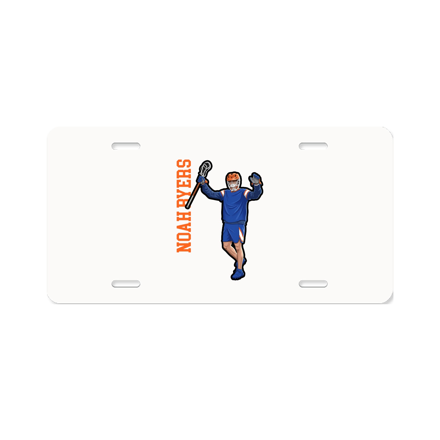License Plate — Name Vertical in Classic