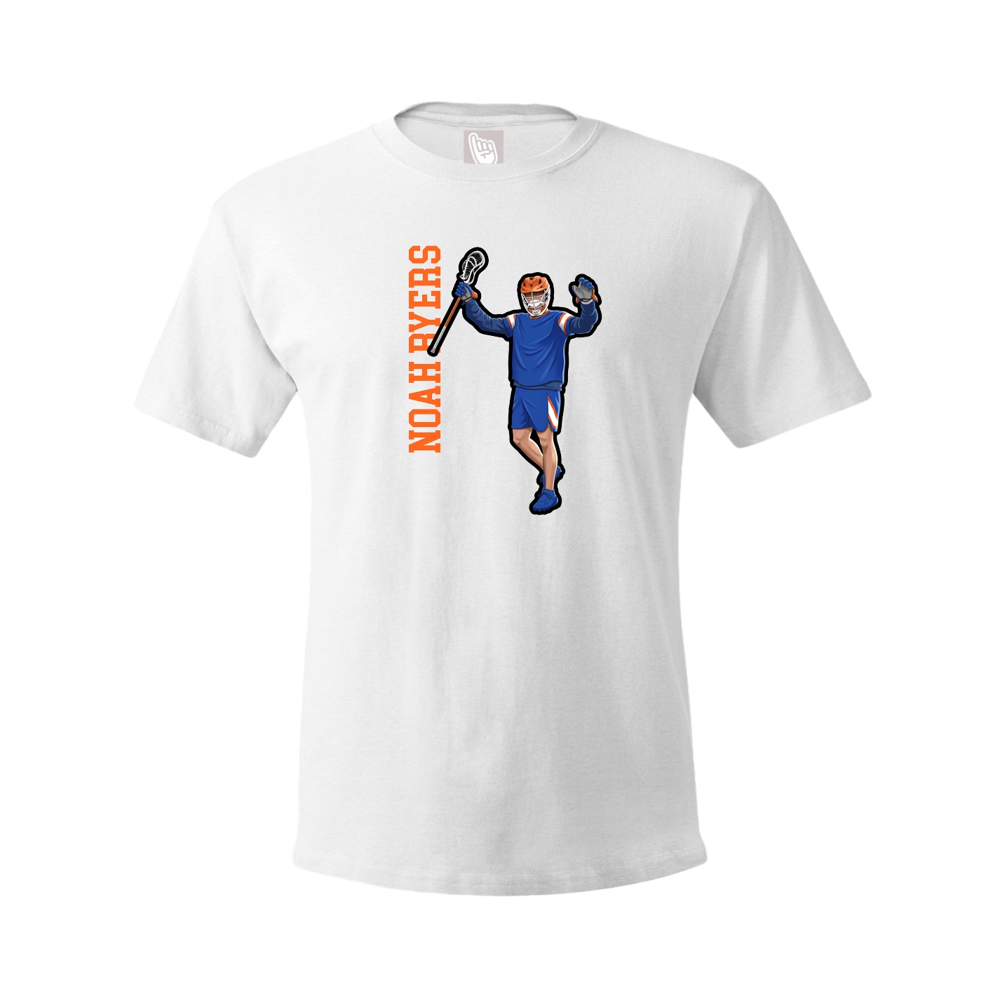 Tee — Name Vertical in White