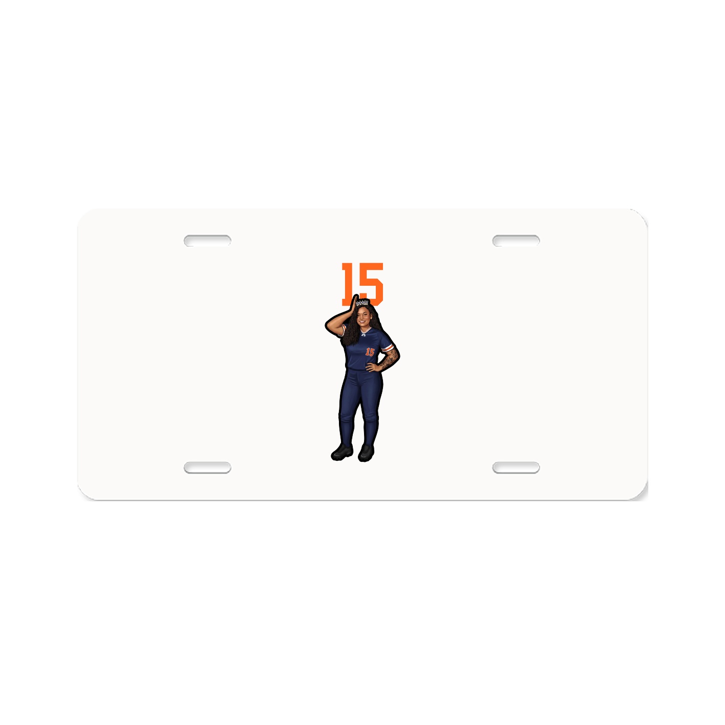 License Plate — Number Top in Classic