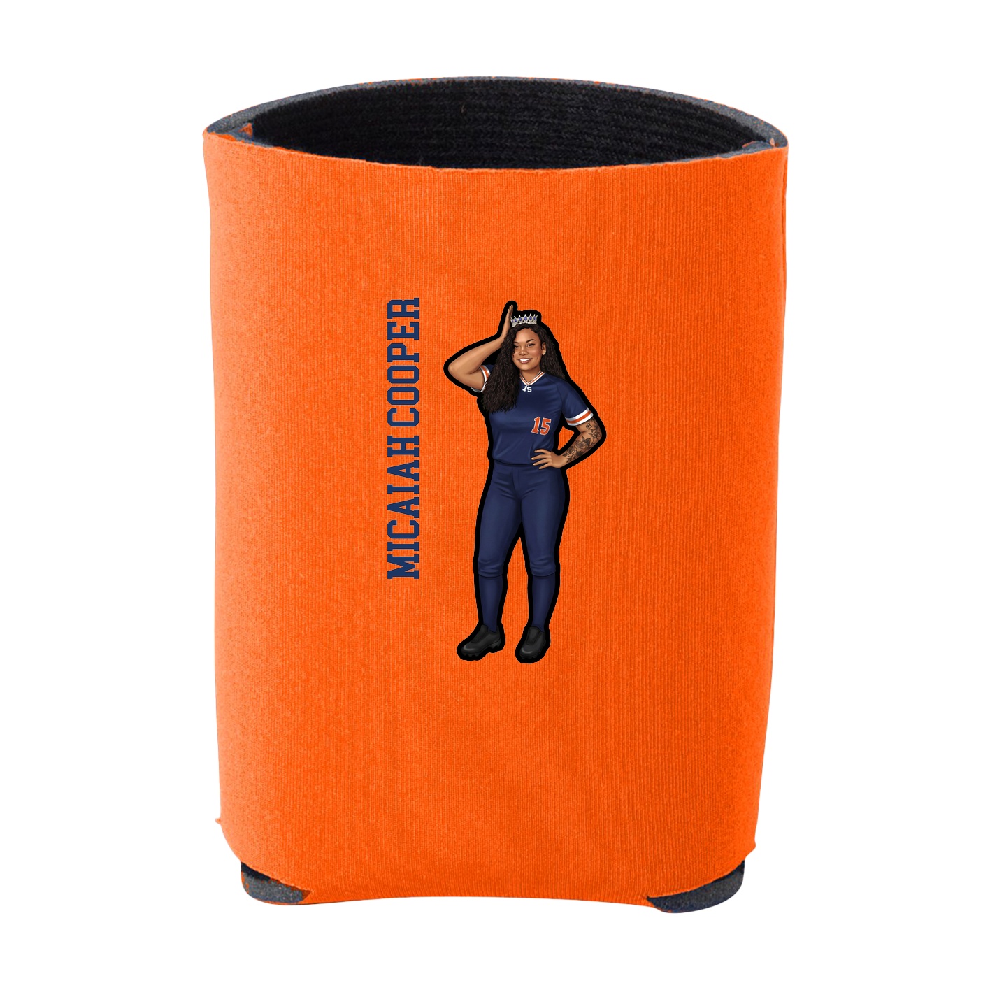 Can Holder — Name Vertical in Orange