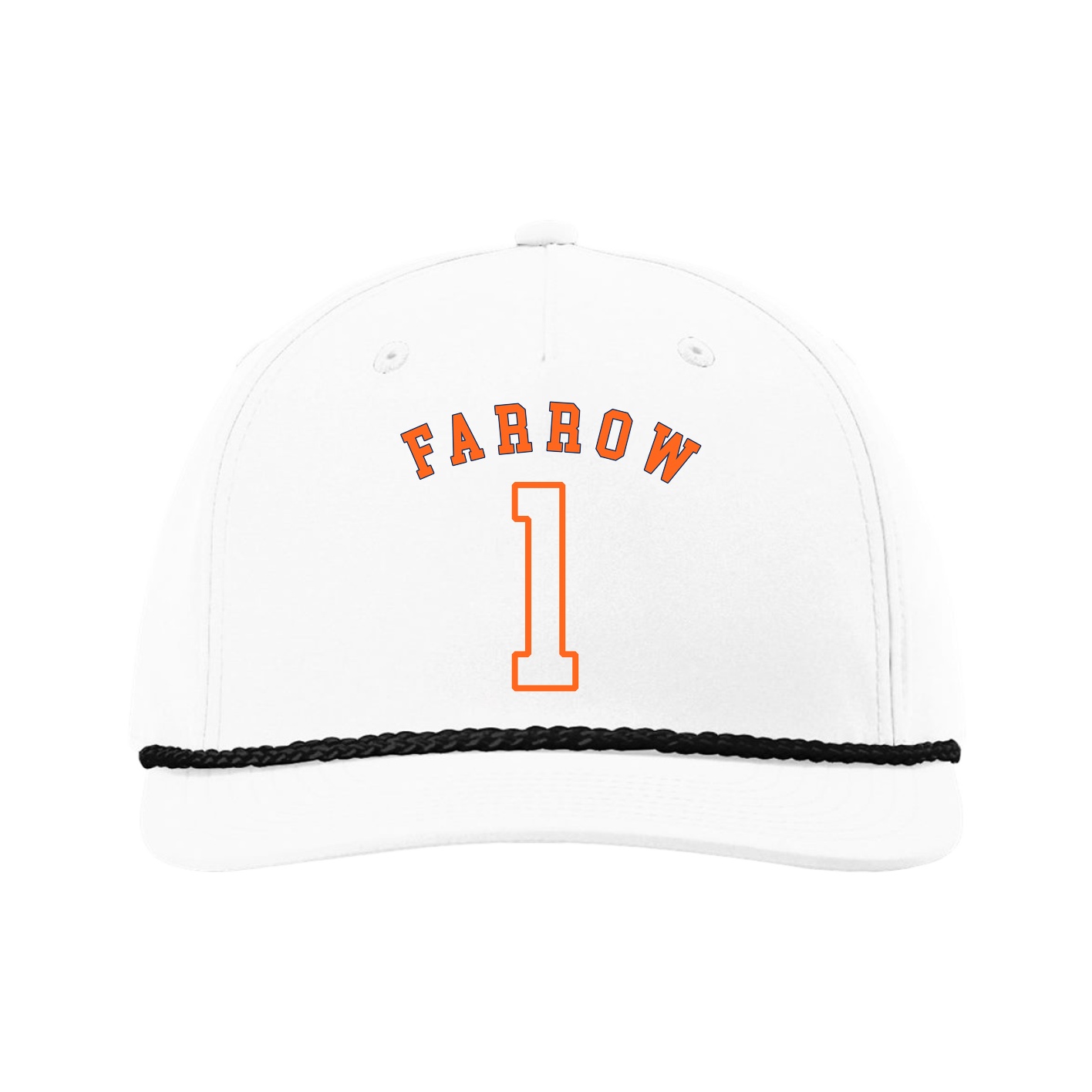 Five-Panel Classic Rope Cap — Shirsey Arch in White