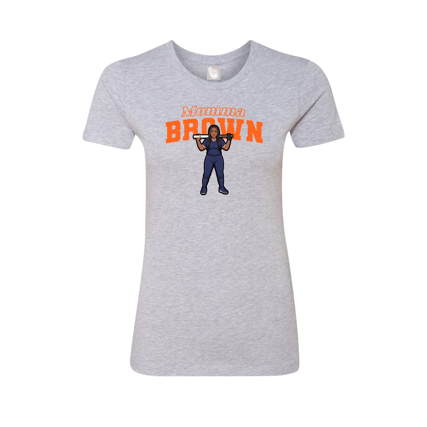 Womens Tee — Mothers Day Block in Grey