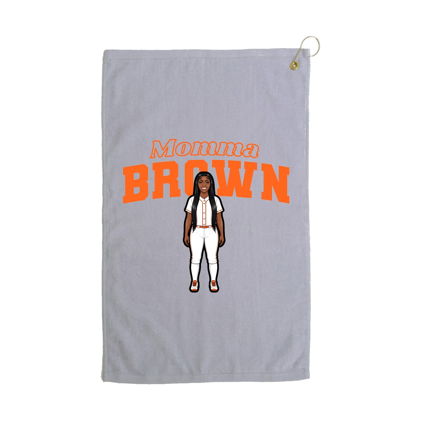 Golf Towel — Mothers Day Block in Grey