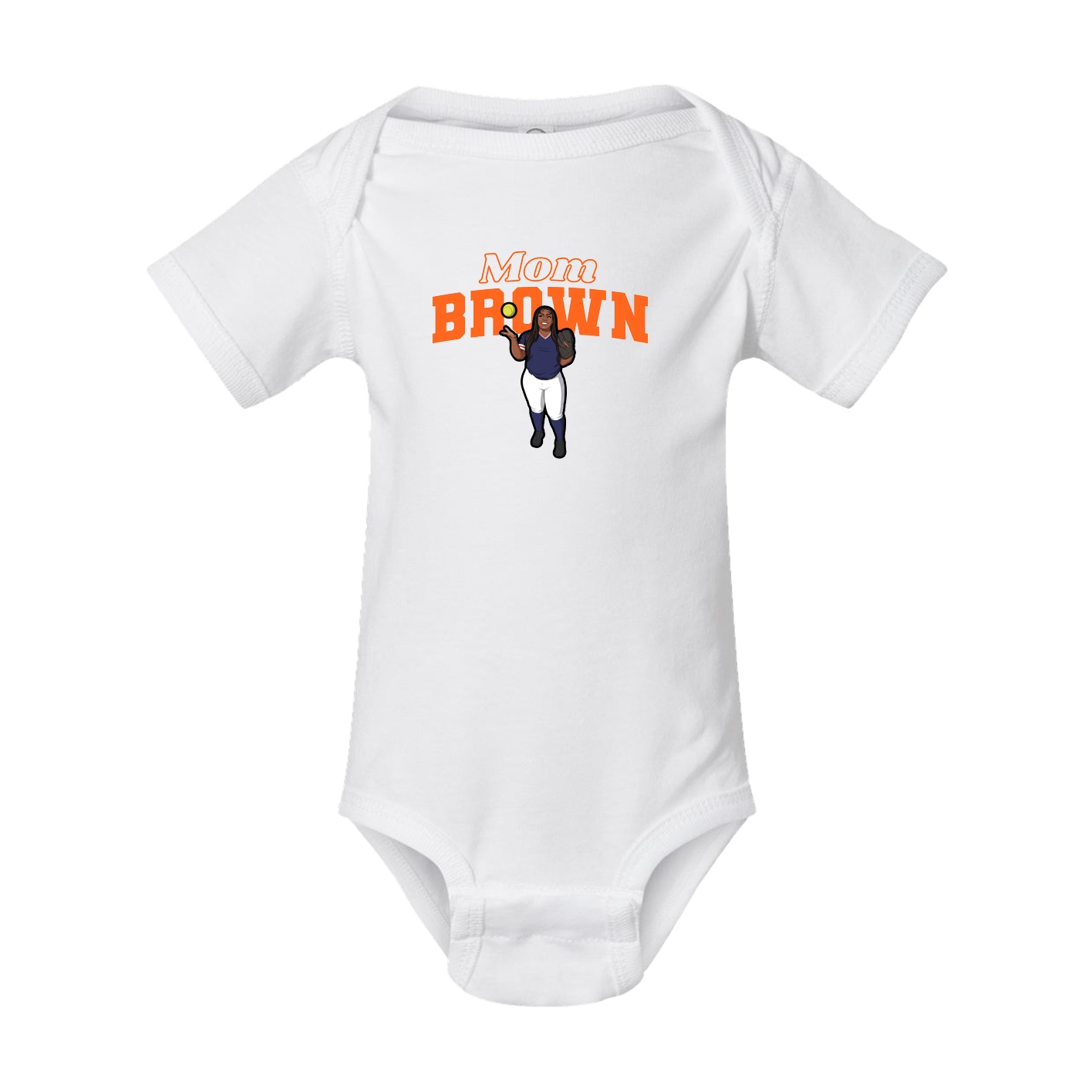 Baby Onesie — Mothers Day Block in White