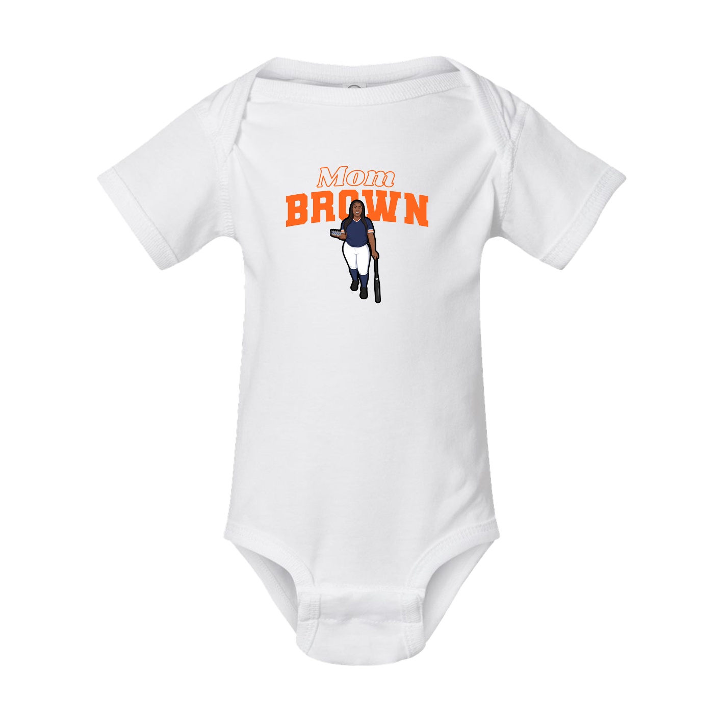 Baby Onesie — Mothers Day Block in White