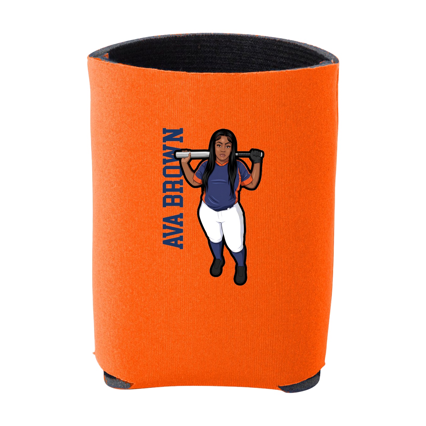 Can Holder — Name Vertical in Orange