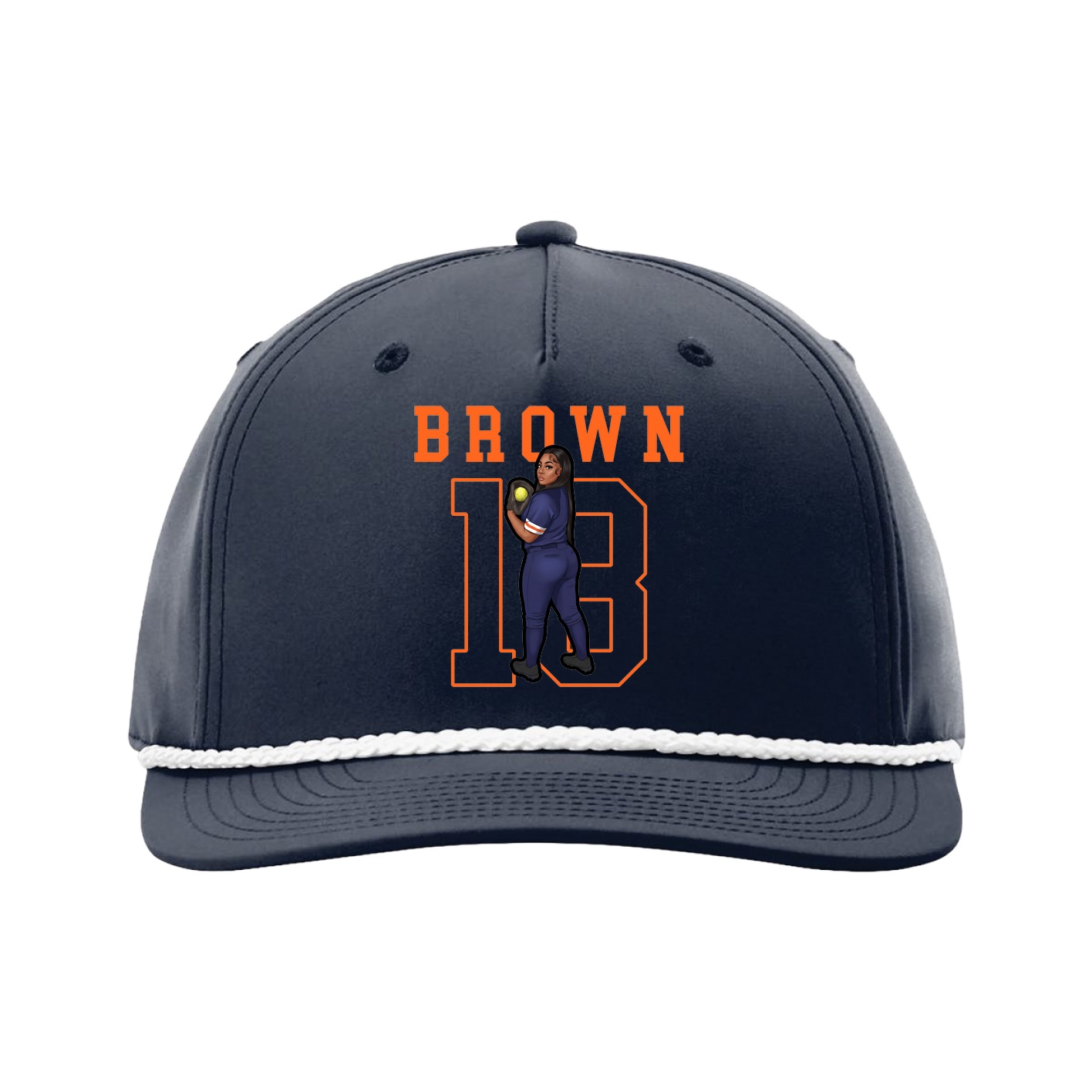 Five-Panel Classic Rope Cap — Shirsey in Navy