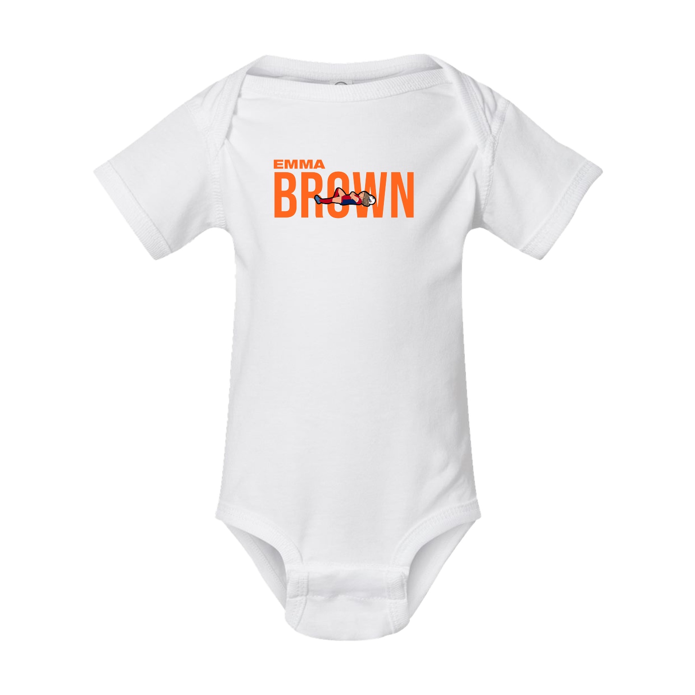 Baby Onesie — Player Name in White