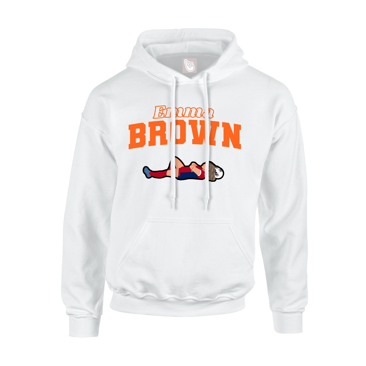 Hoodie — Name Arch in White