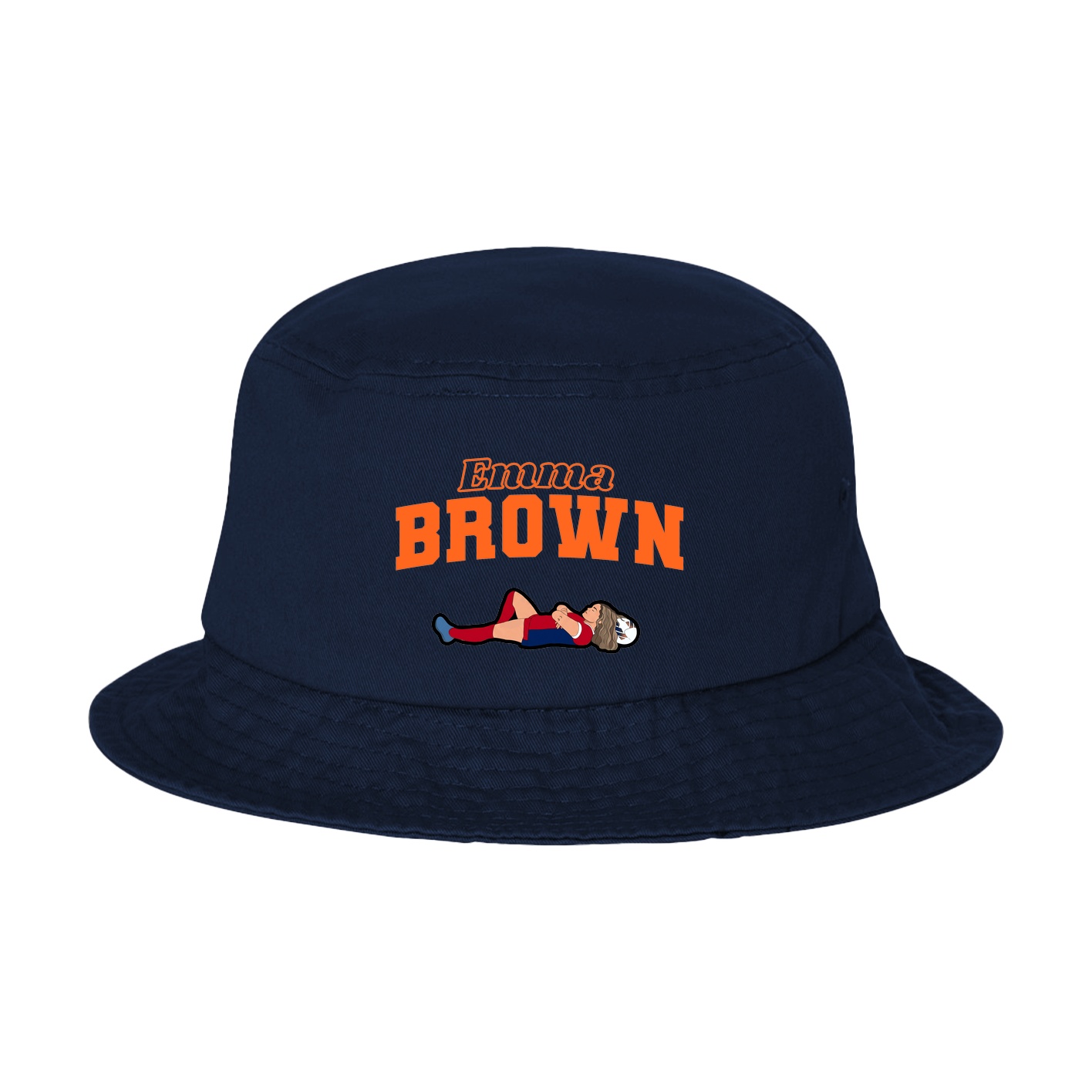Bucket Cap — Name Arch in Navy