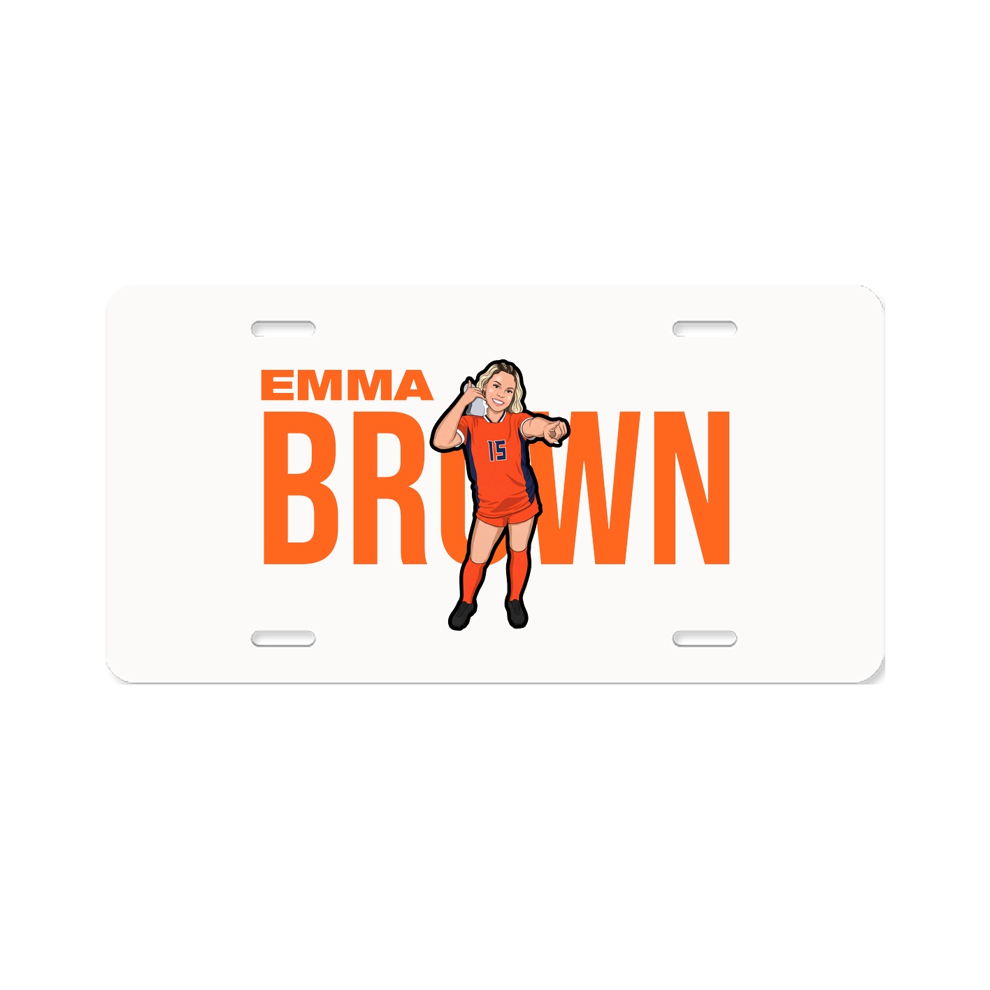 License Plate — Player Name in Classic
