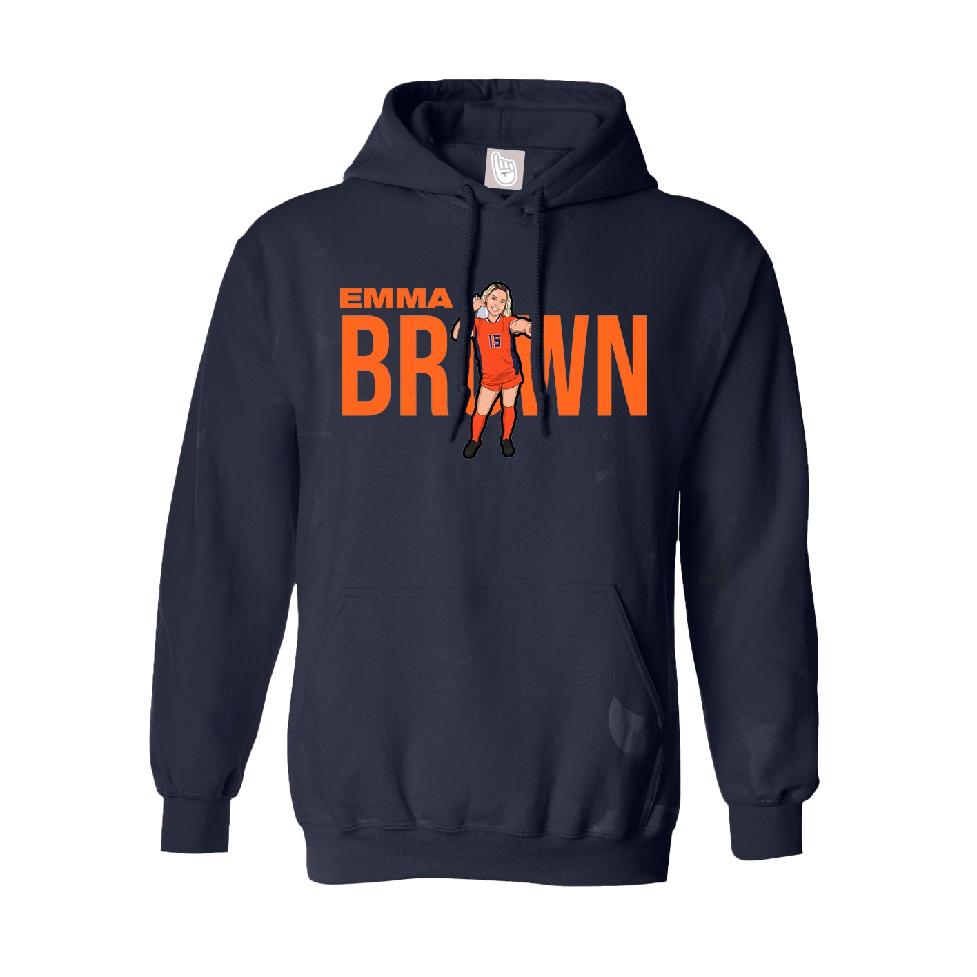 Hoodie — Player Name in Navy