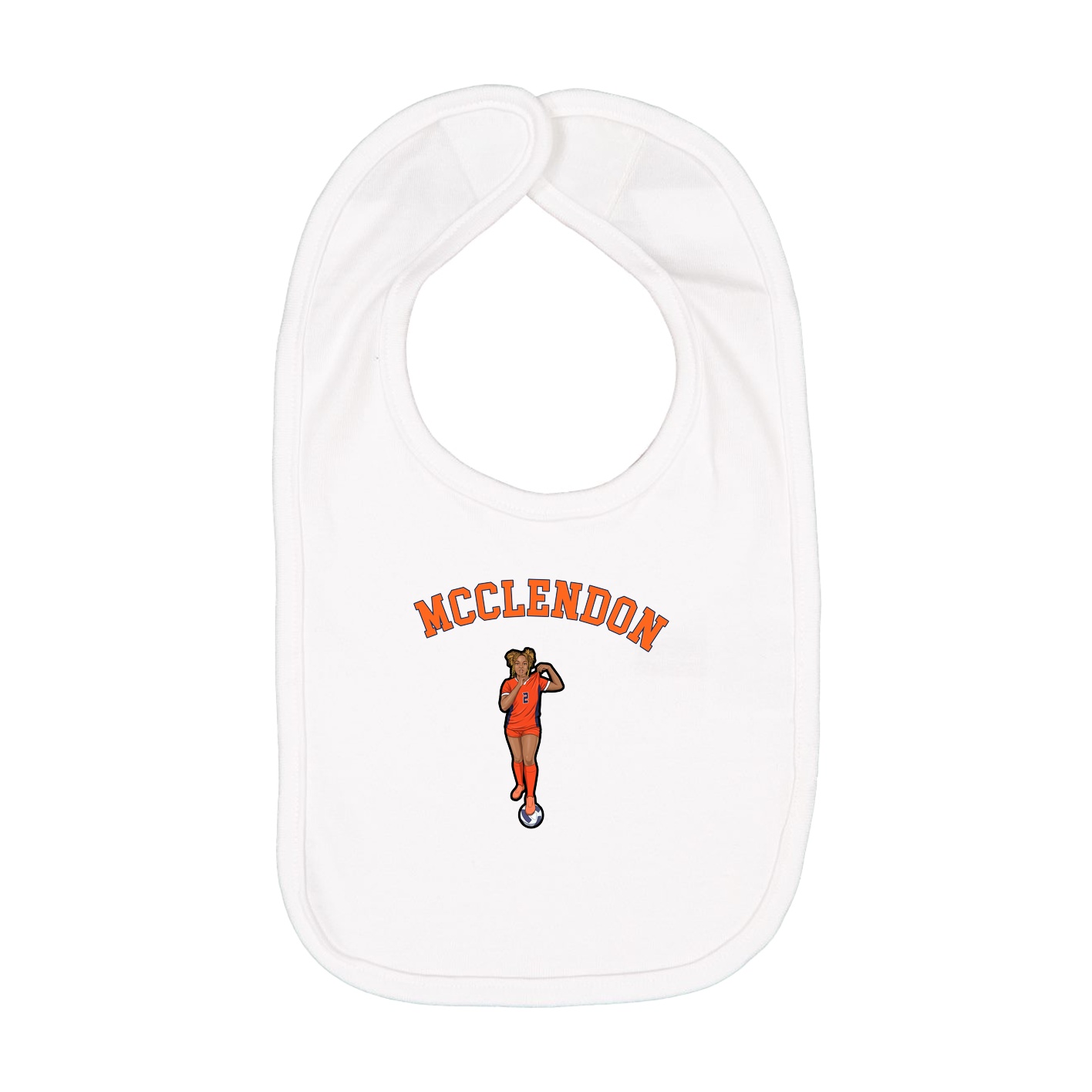 Infant Bib — Shirsey Arch in White