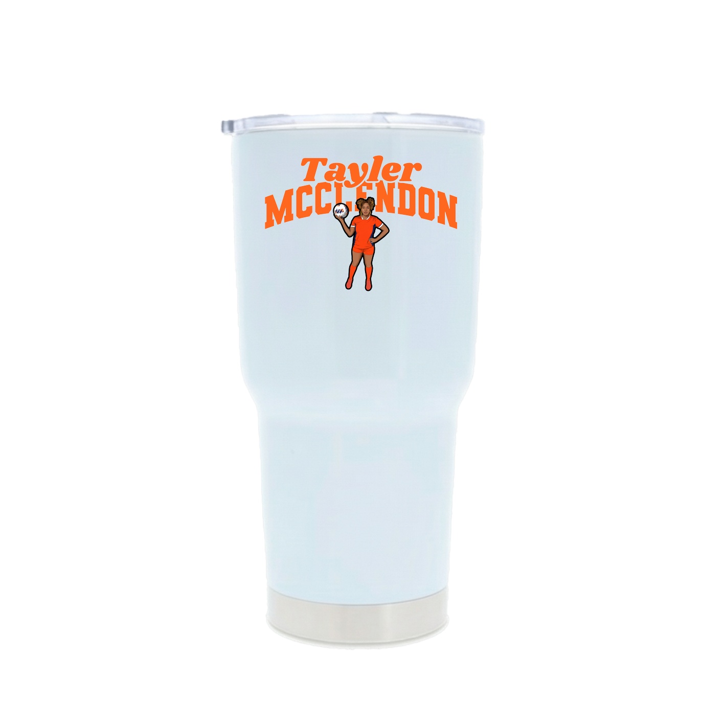 30oz Stainless Steel Tumbler — Signature Arch in White