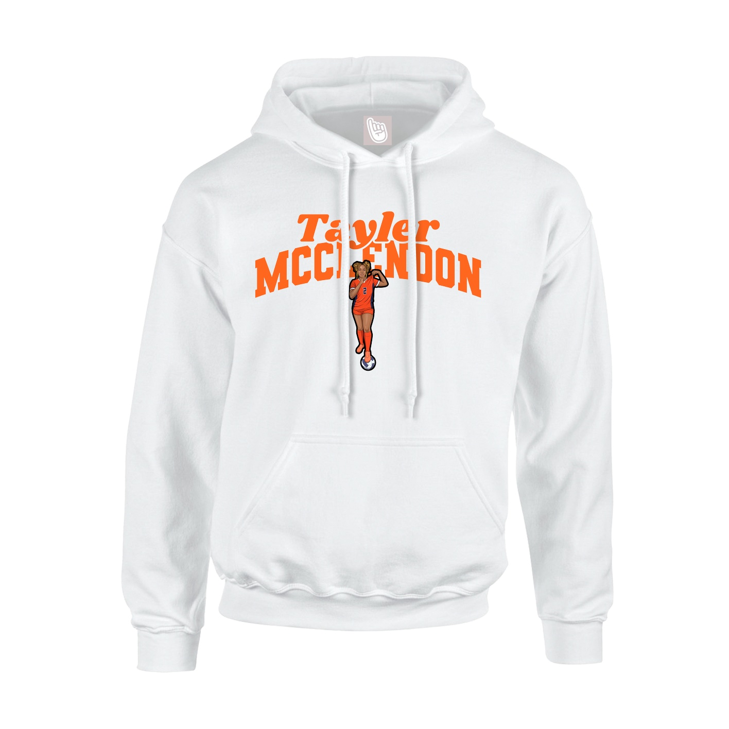 Youth Hoodie — Signature Arch in White