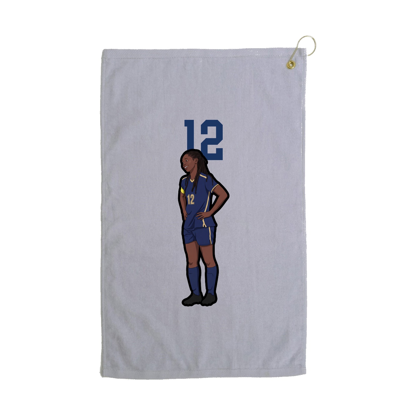 Golf Towel — Number Top in Grey
