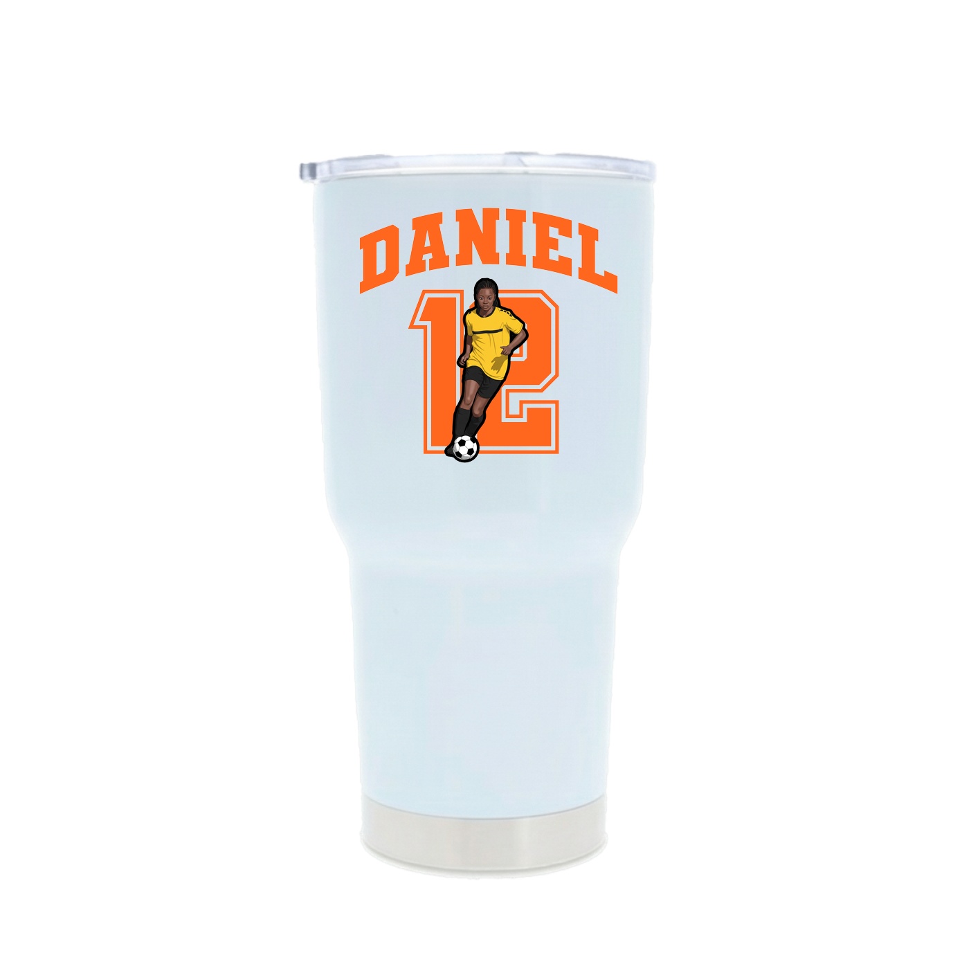 30oz Stainless Steel Tumbler — Number in White
