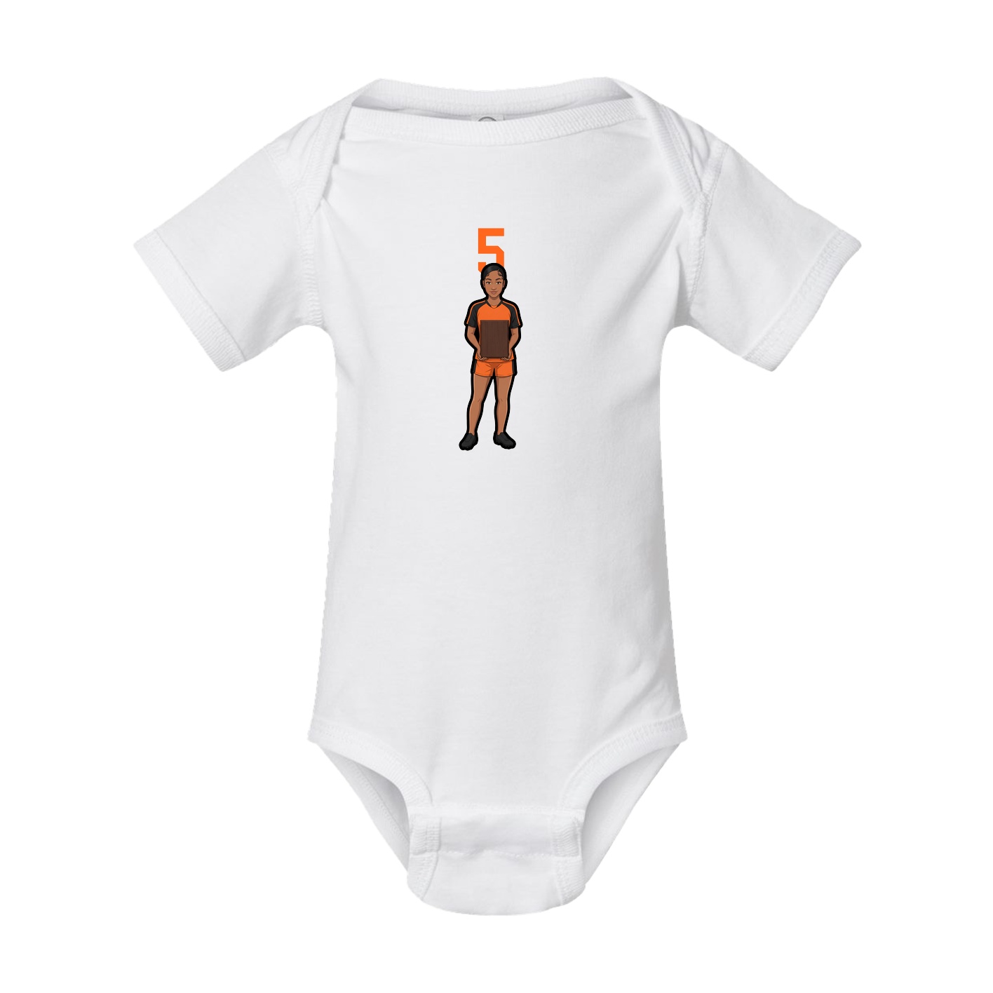 Baby Onesie — Number Top in White