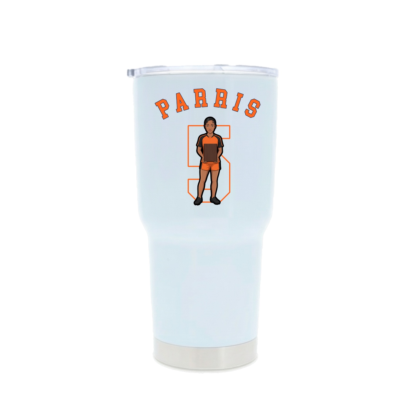 30oz Stainless Steel Tumbler — Shirsey Arch in White