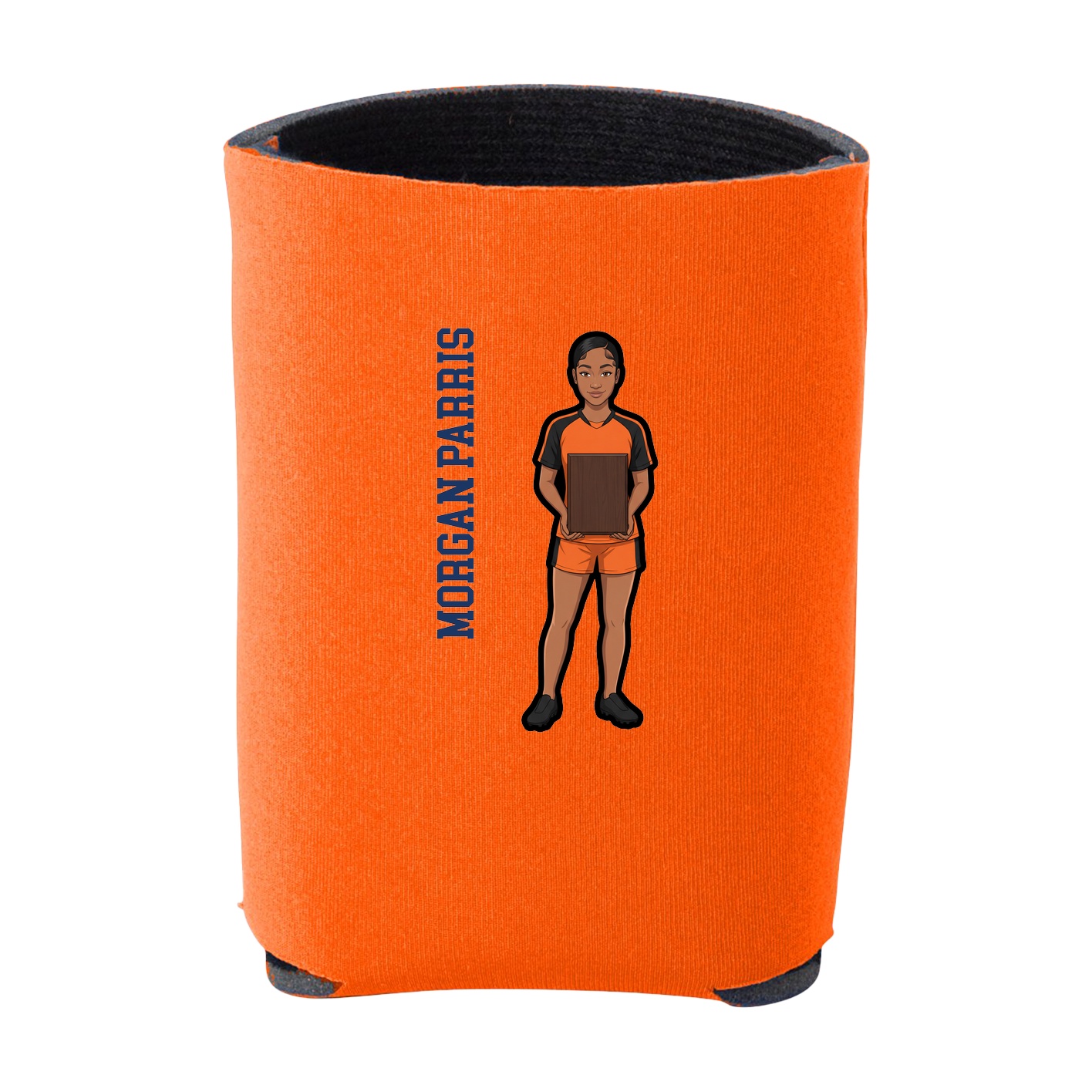 Can Holder — Name Vertical in Orange