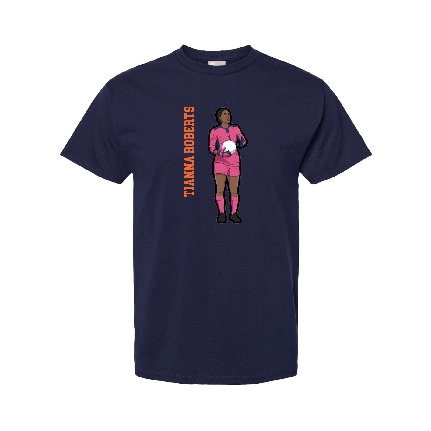 Youth Tee — Name Vertical in Navy