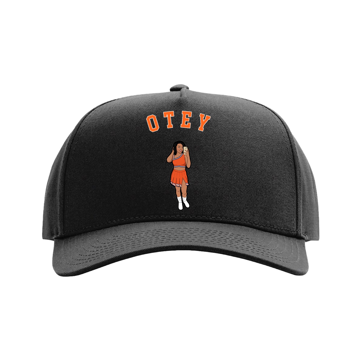Full Fabric Five-Panel Champ Cap — Shirsey Arch in Black