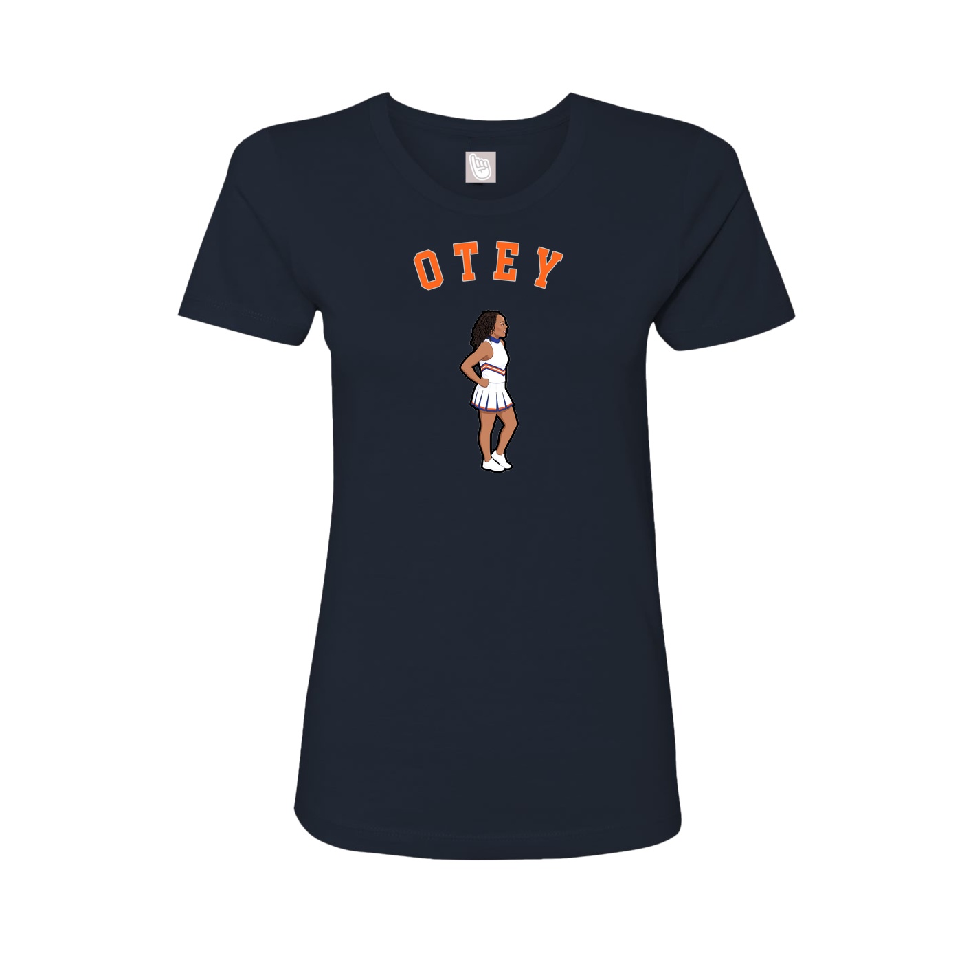 Fitted Women's Tee — Shirsey Arch in Navy