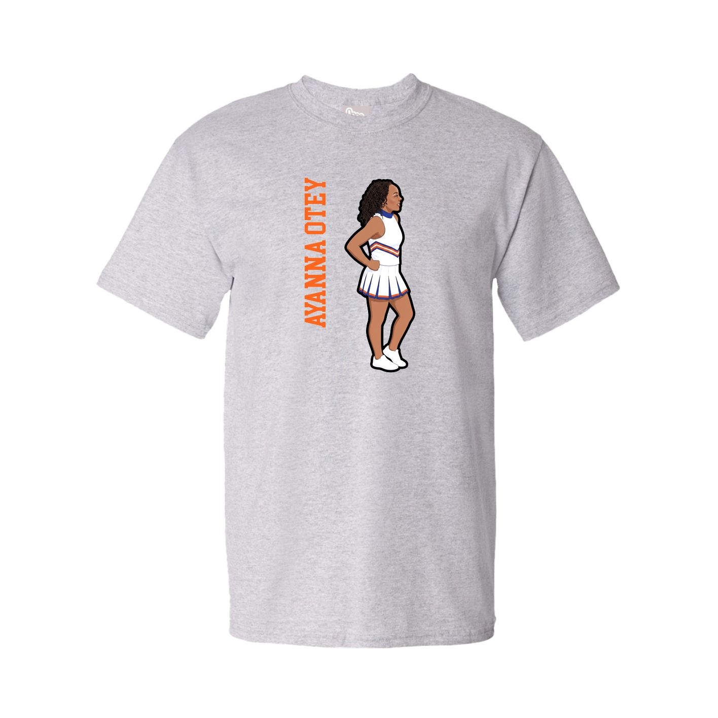 Youth Tee — Name Vertical in Grey