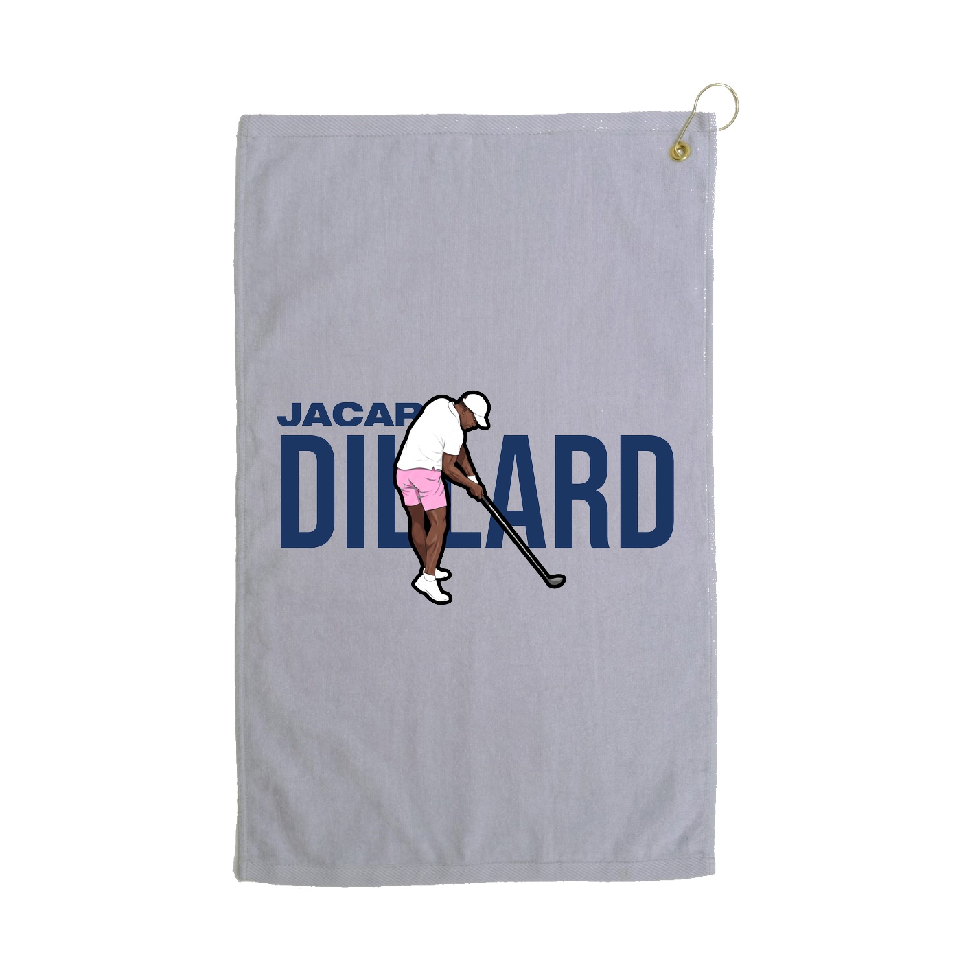 Golf Towel — Player Name in Grey