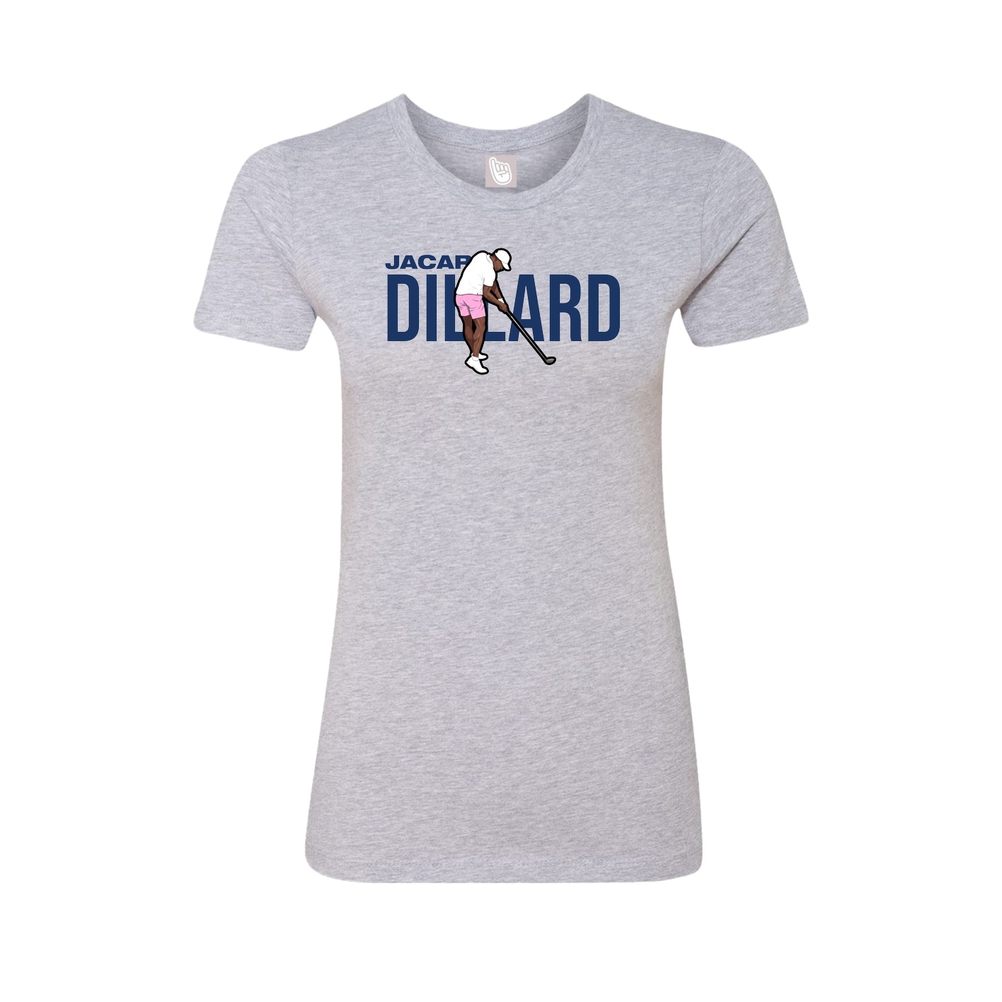 Fitted Women's Tee — Player Name in Grey