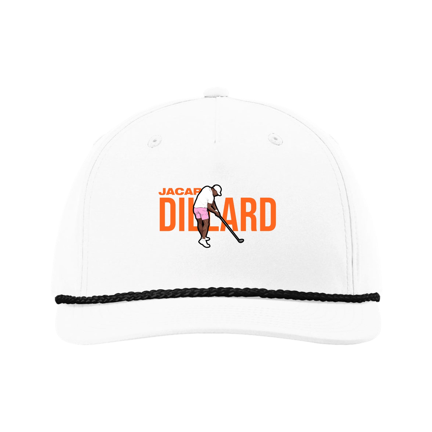 Five-Panel Classic Rope Cap — Player Name in White