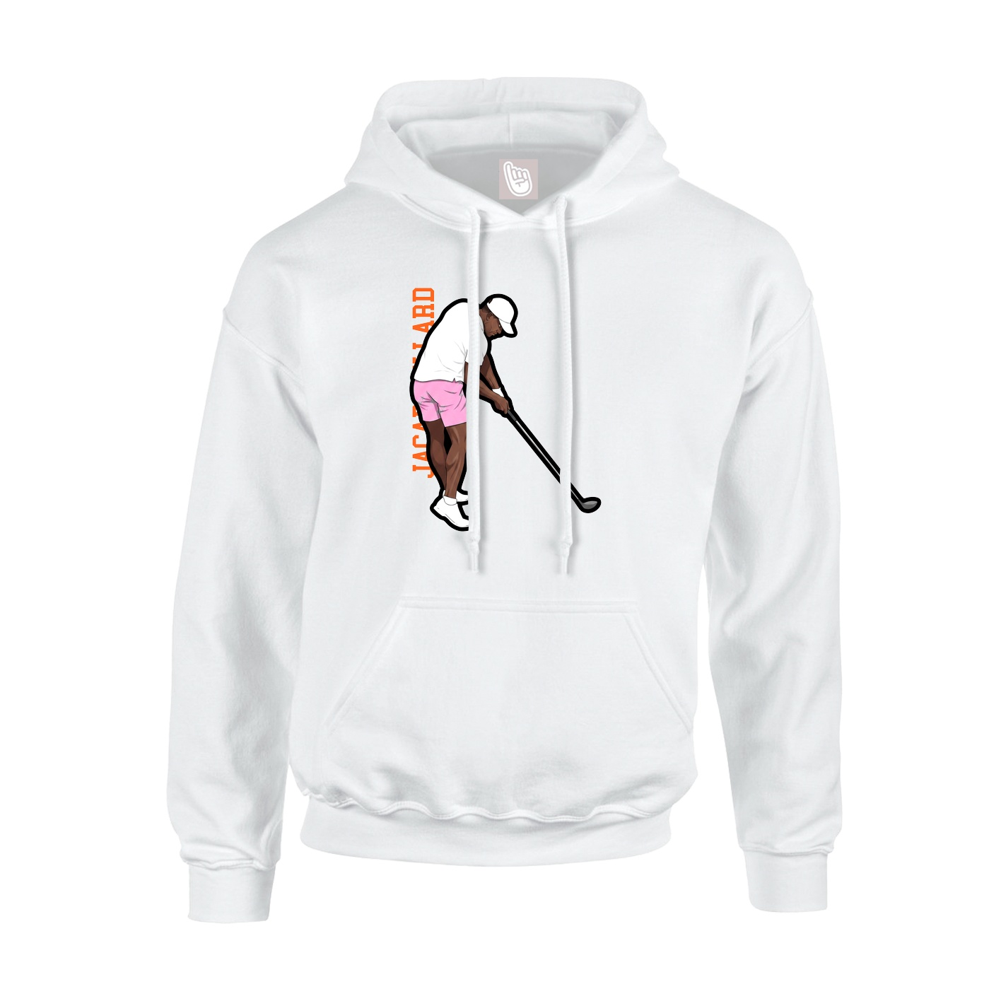 Hoodie — Name Vertical in White