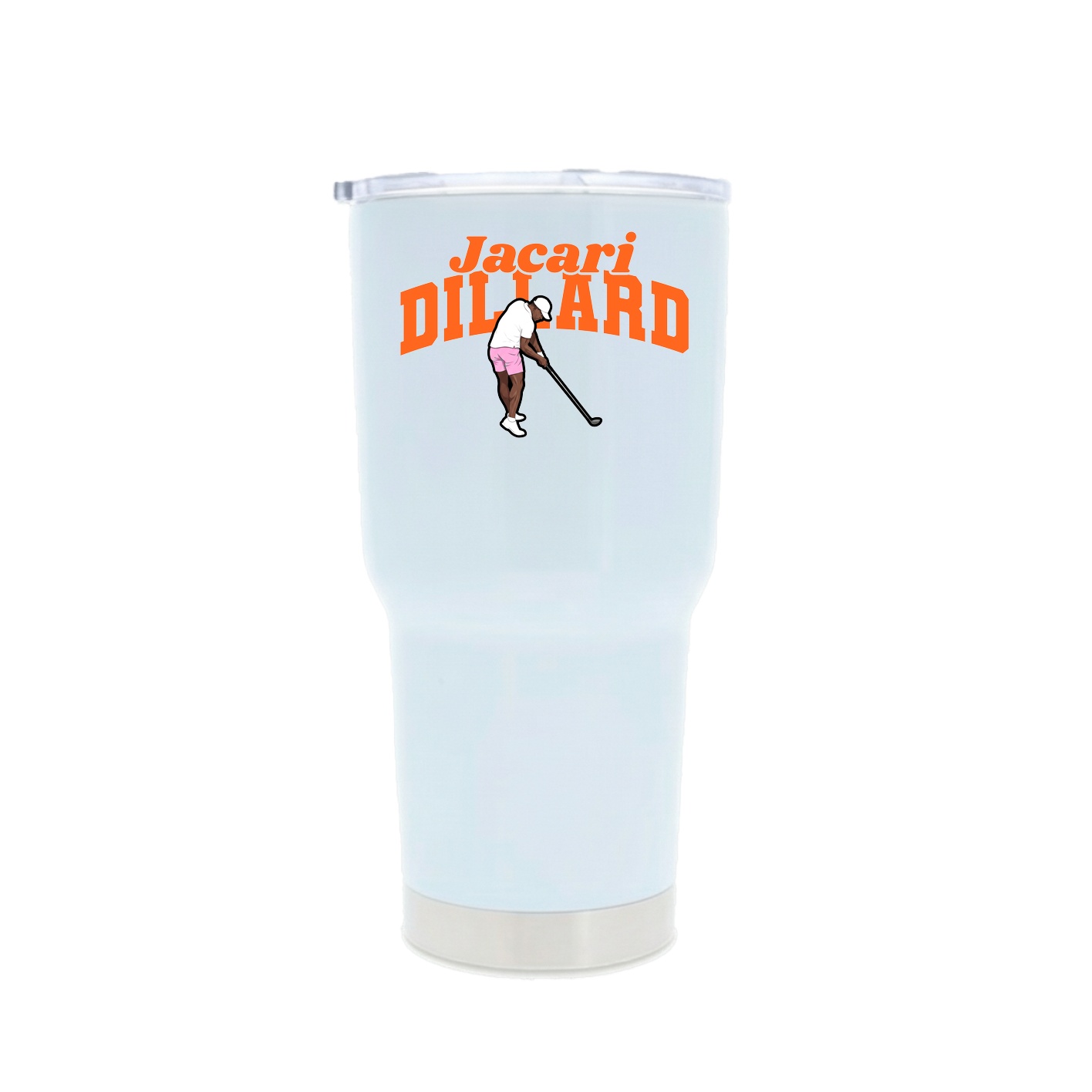 30oz Stainless Steel Tumbler — Signature Arch in White