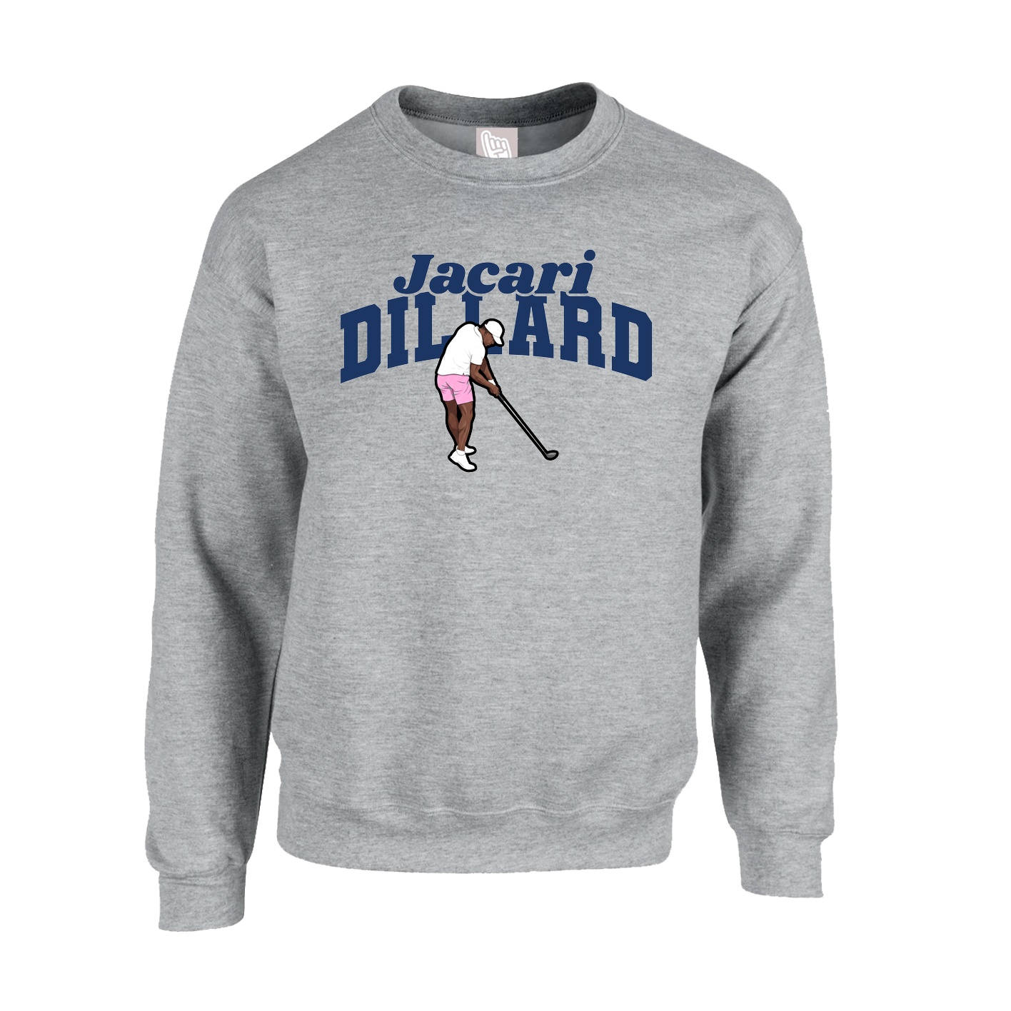 Fleece Crew — Signature Arch in Grey