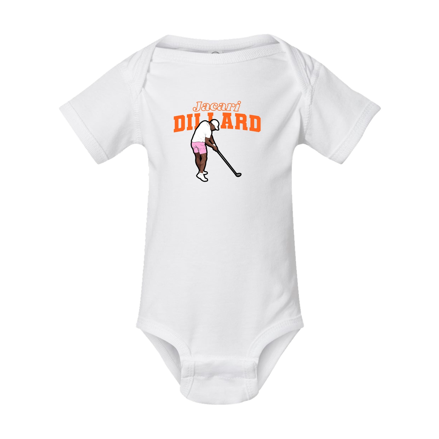Baby Onesie — Name Arch in White