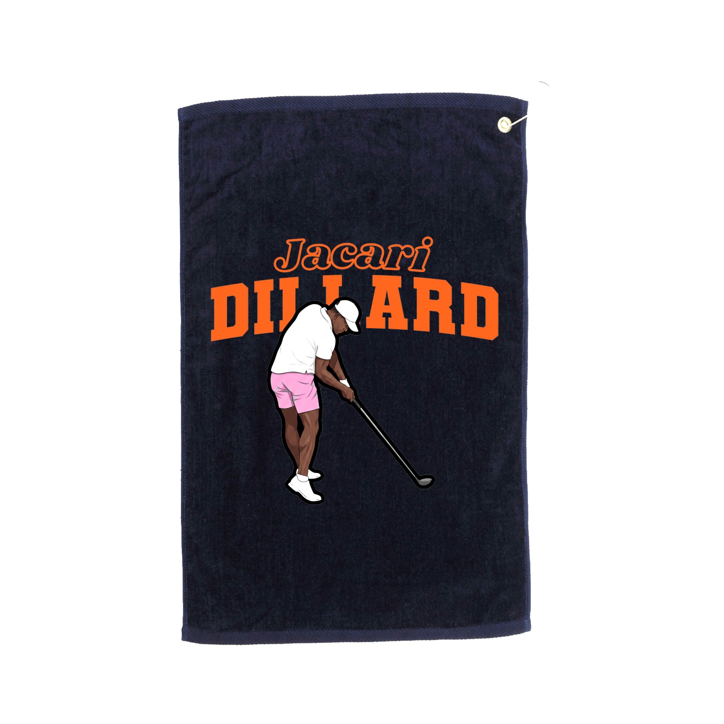 Golf Towel — Name Arch in Navy
