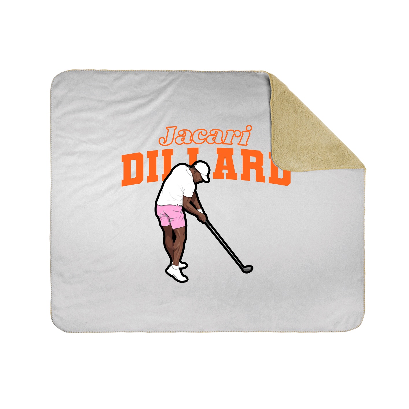 Throw Blanket — Name Arch in White