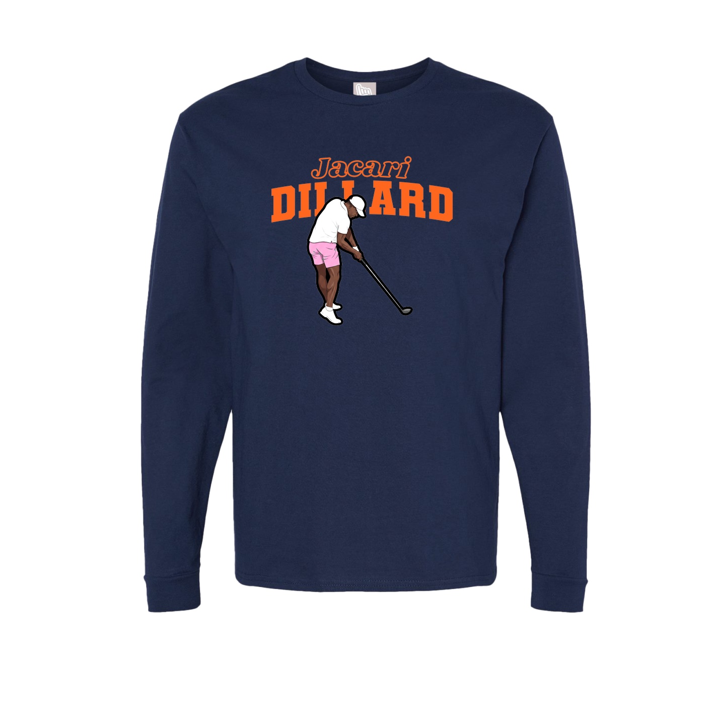 Long Sleeve Tee — Name Arch in Navy