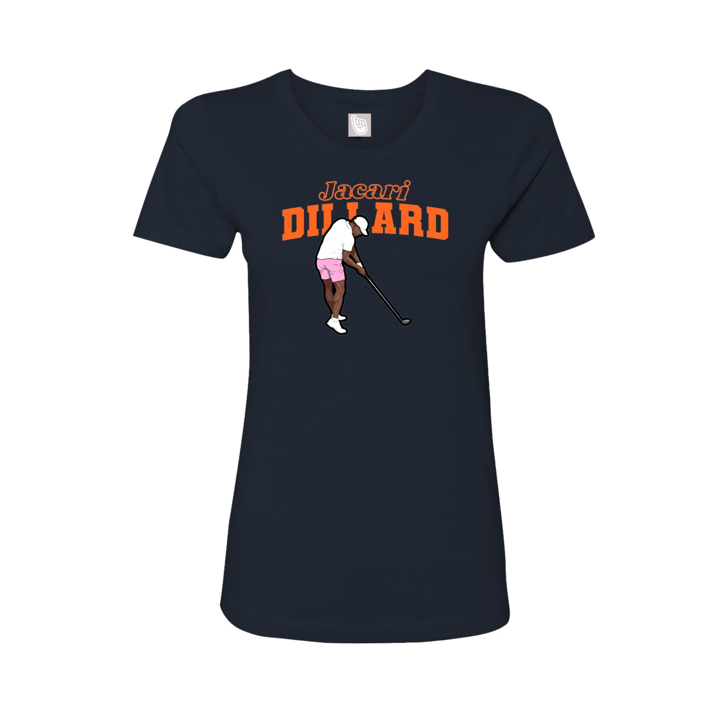 Fitted Women's Tee — Name Arch in Navy
