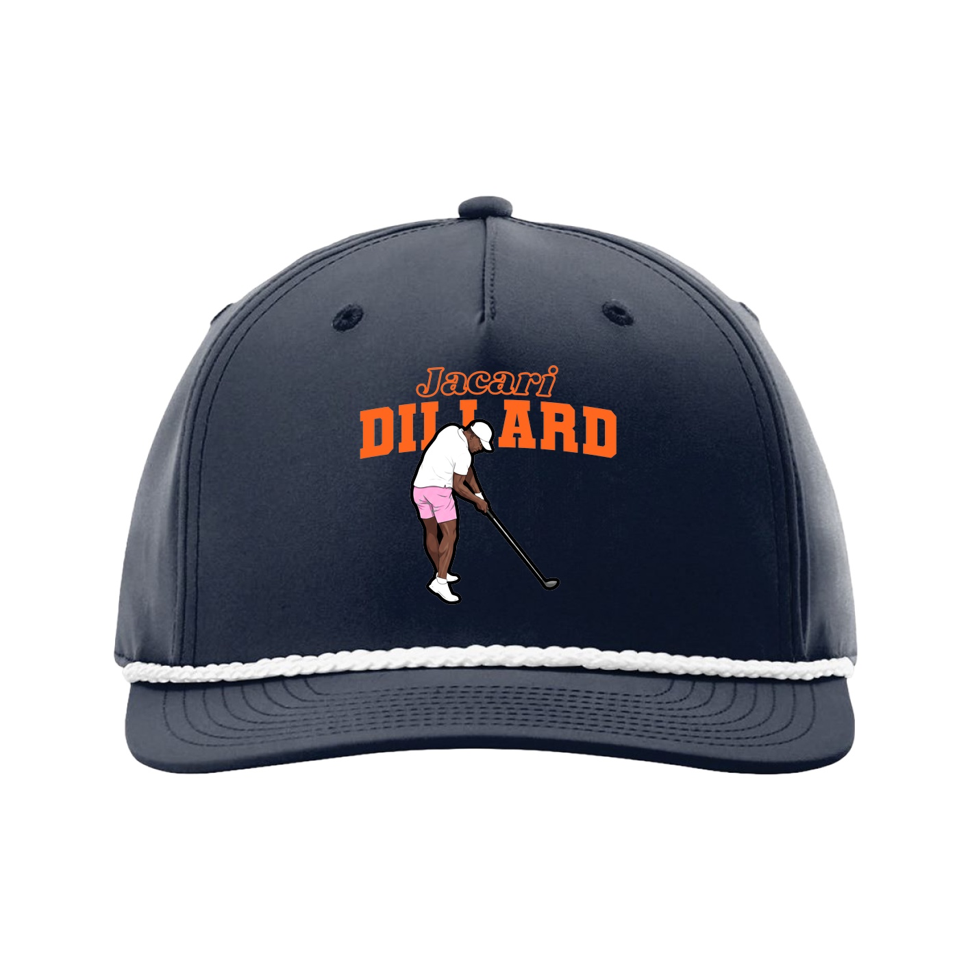 Five-Panel Classic Rope Cap — Name Arch in Navy