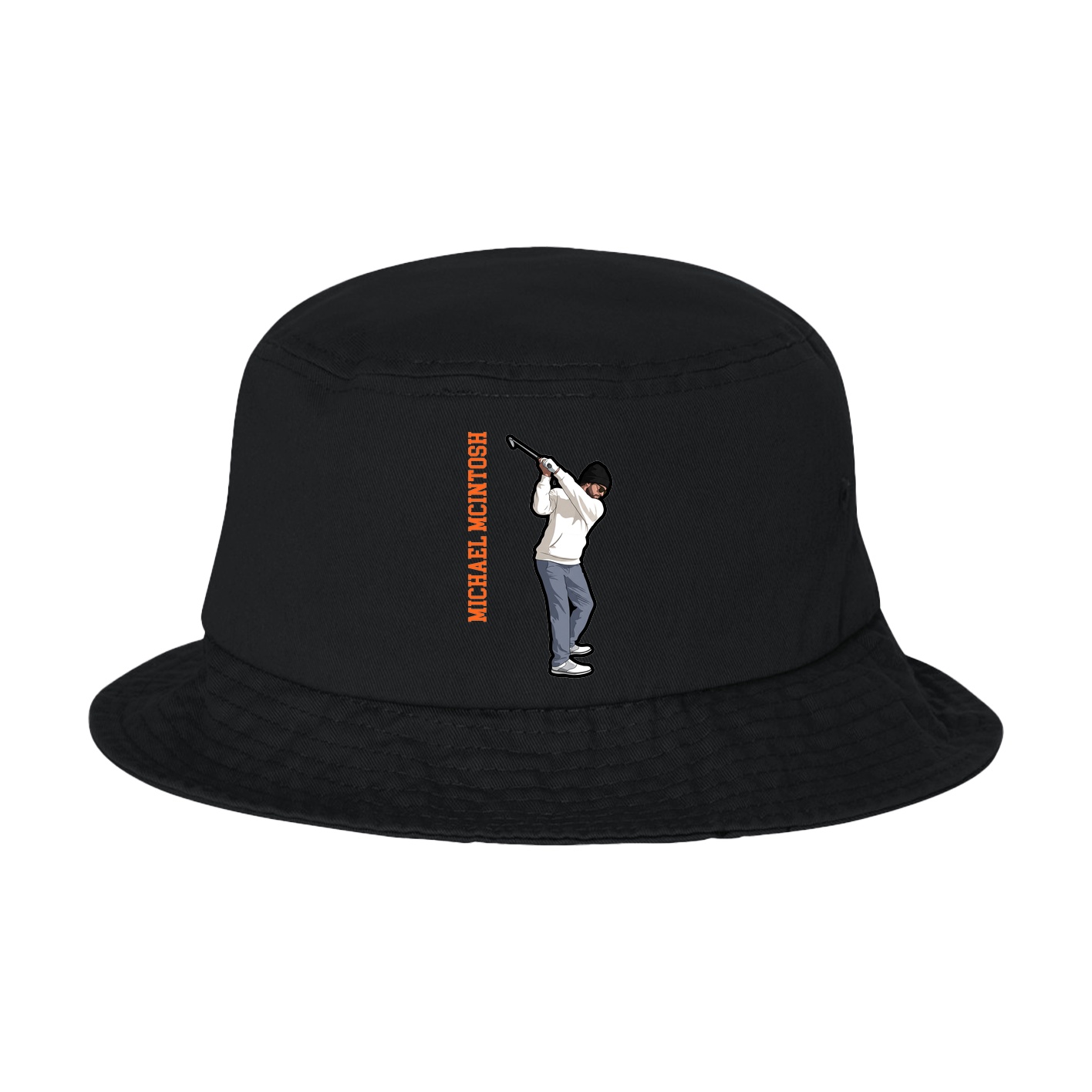 Bucket Cap — Name Vertical in Black