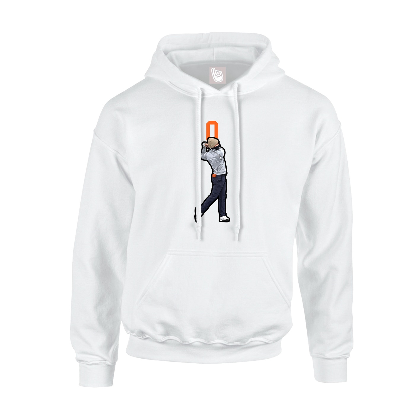 Hoodie — Number Top in White
