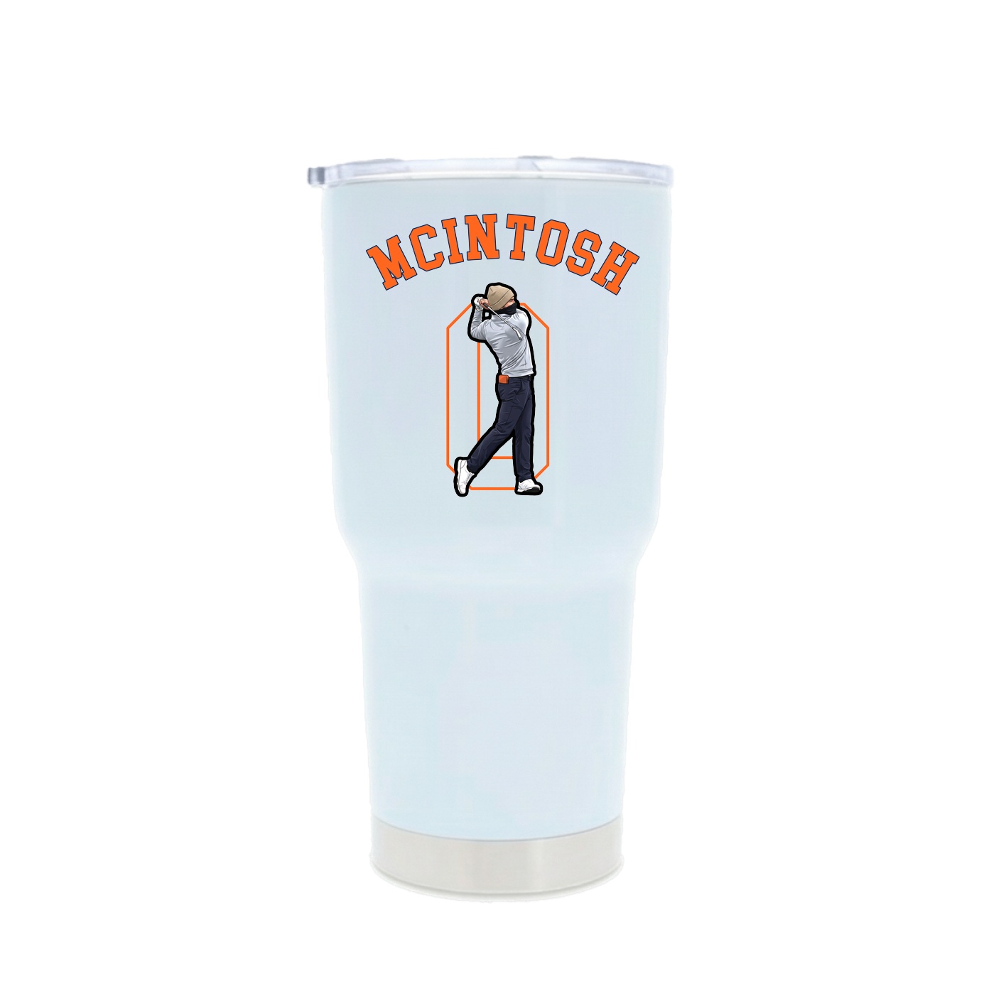 30oz Stainless Steel Tumbler — Shirsey Arch in White