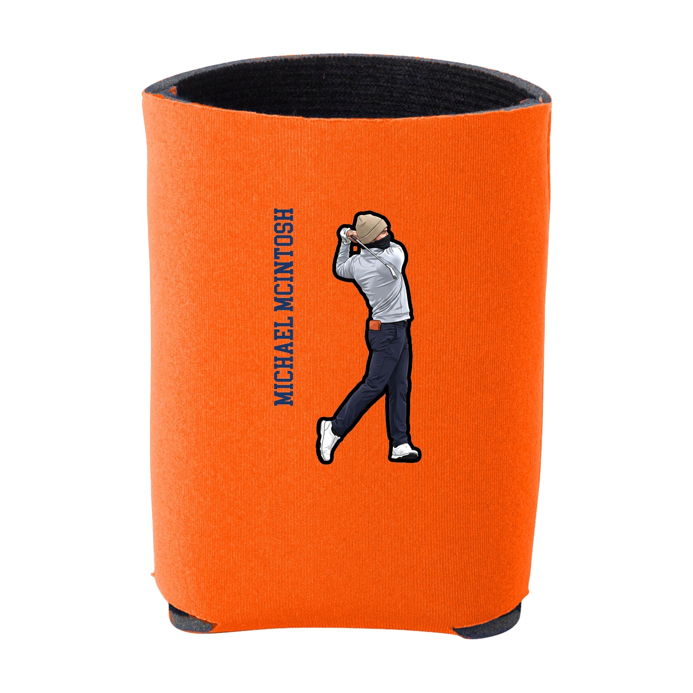 Can Holder — Name Vertical in Orange