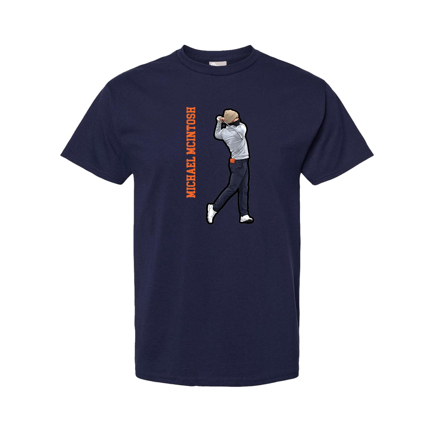 Youth Tee — Name Vertical in Navy