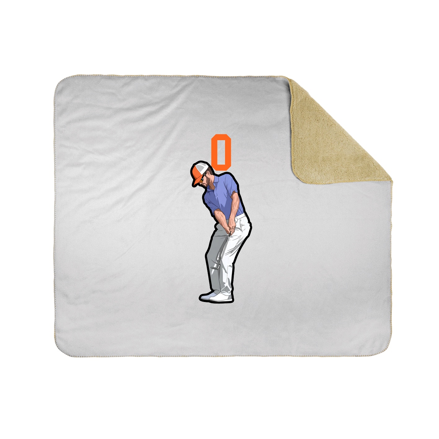 Throw Blanket — Number Top in White