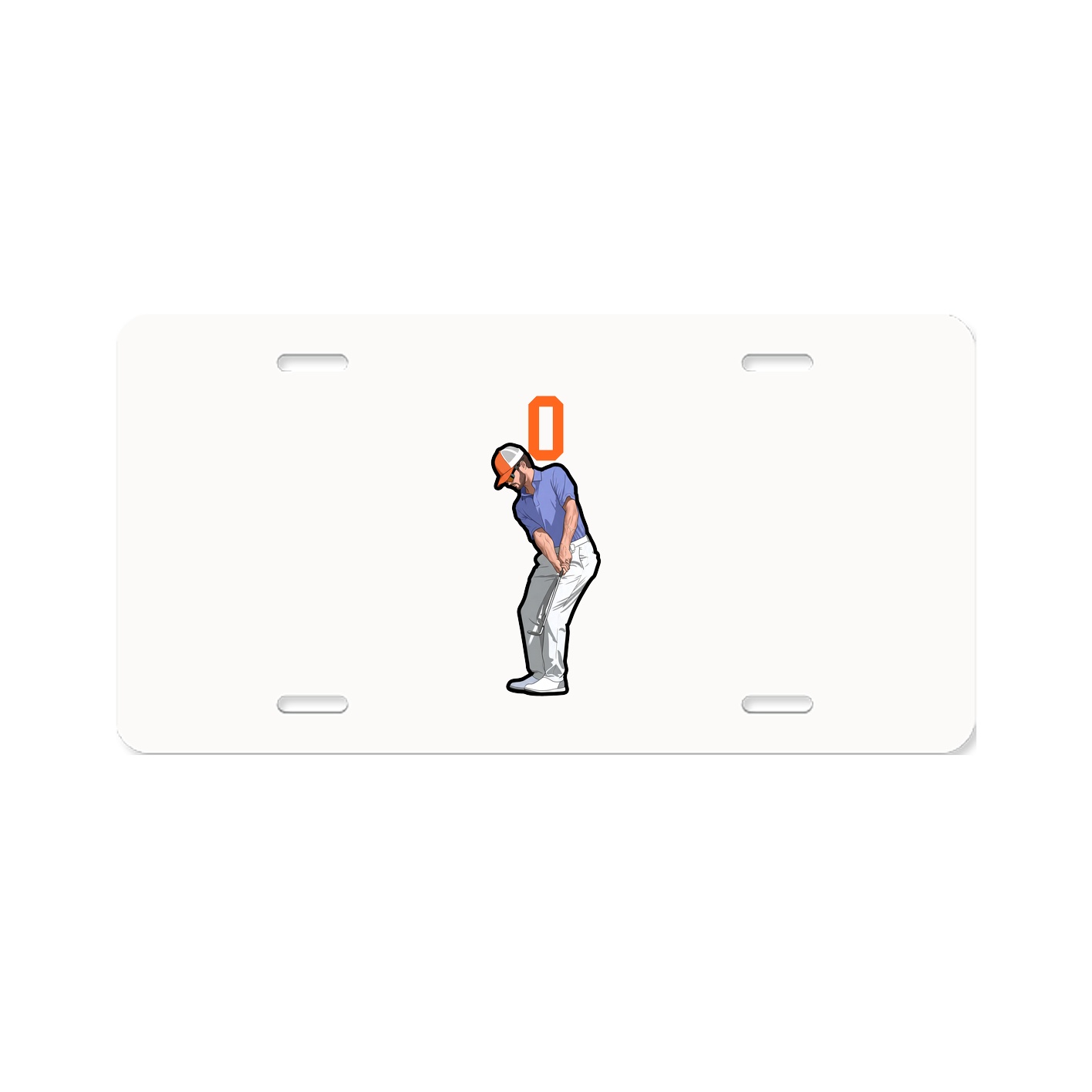 License Plate — Number Top in Classic